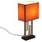 Quickway Imports 17 Decorative Metal Table Lamp with Gold Modern Stand and Brown Silk Lampshade QI004583 - alternate 3